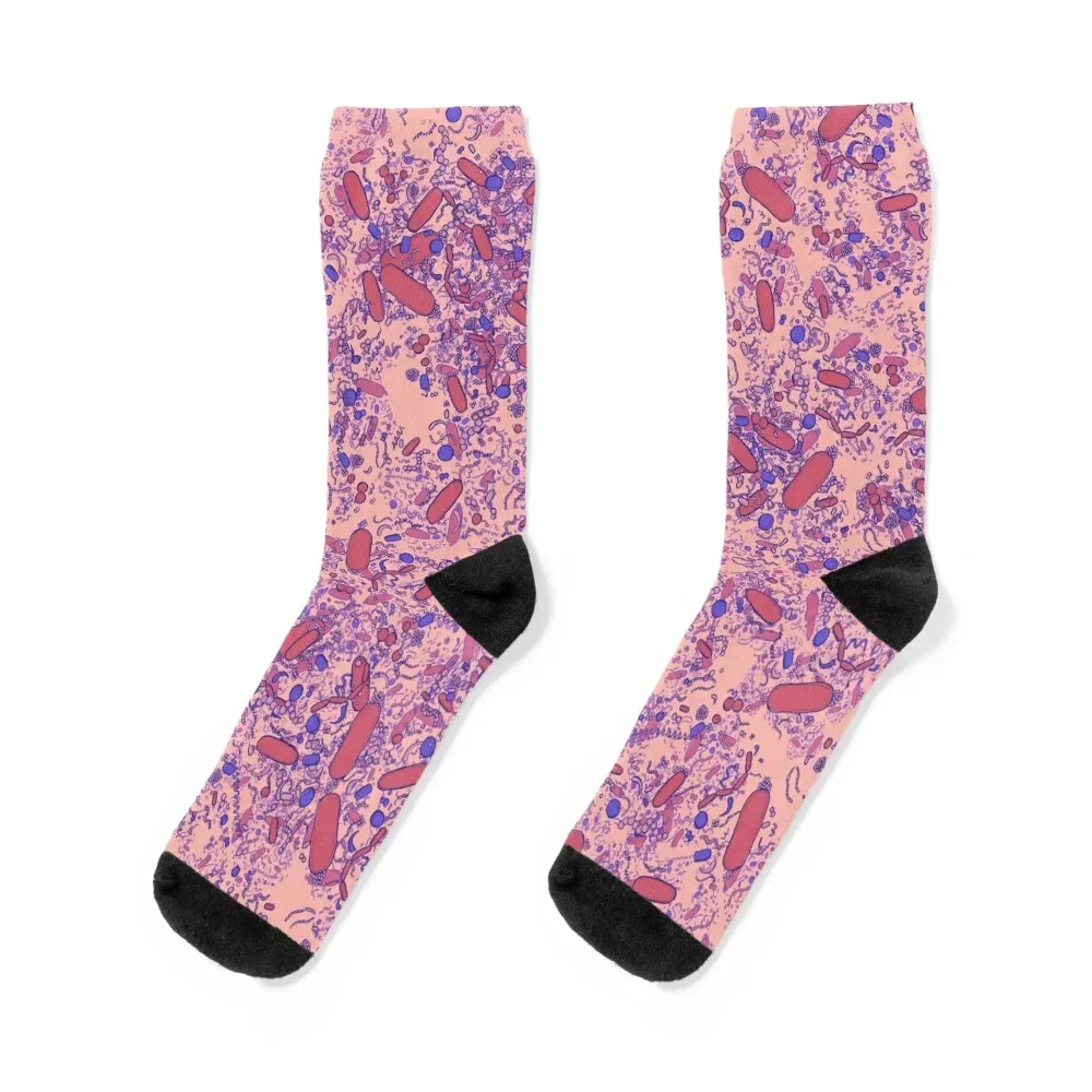 

Bacteria shapes (rose) Socks custom sports luxe tennis Luxury Woman Socks Men's