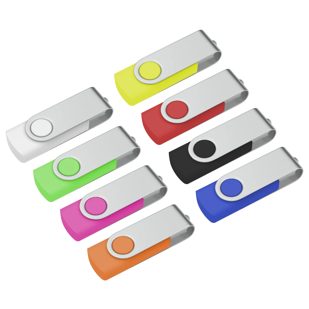 10/50/100개 메탈 플래시 드라이브 1GB 2GB 4GB 클립 메모리 스틱 64GB USB 무료 맞춤 로고 펜드라이브 32GB 창의적인 선물 USB 스틱 16G
