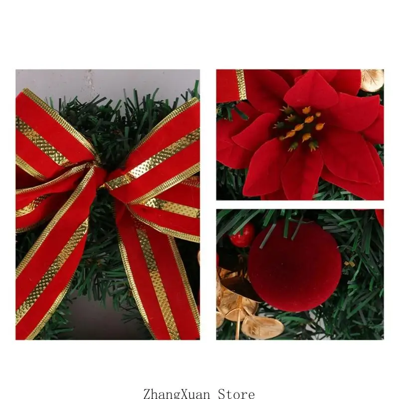 Weihnachtskranz mit Blattgoldbesatz für Türfenster-Ausstellung 3XUF – Detail 10