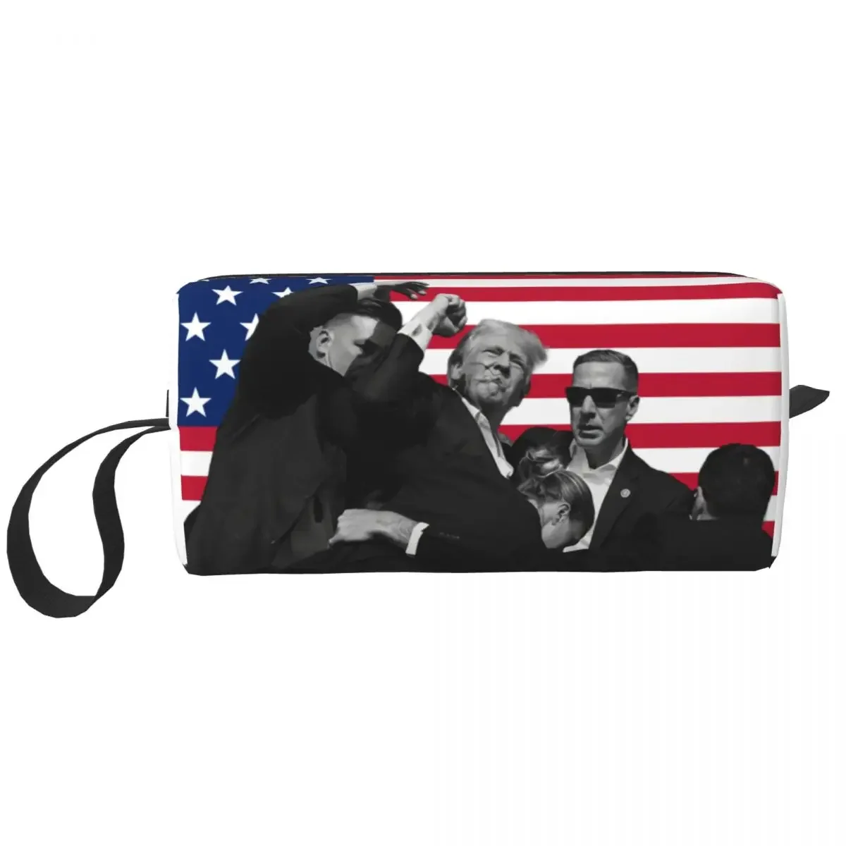 Custom Trump Will Be Back Cosmetic Bag Women Fashion Large Capacity American USA Makeup Case Beauty Storage Toiletry Bags