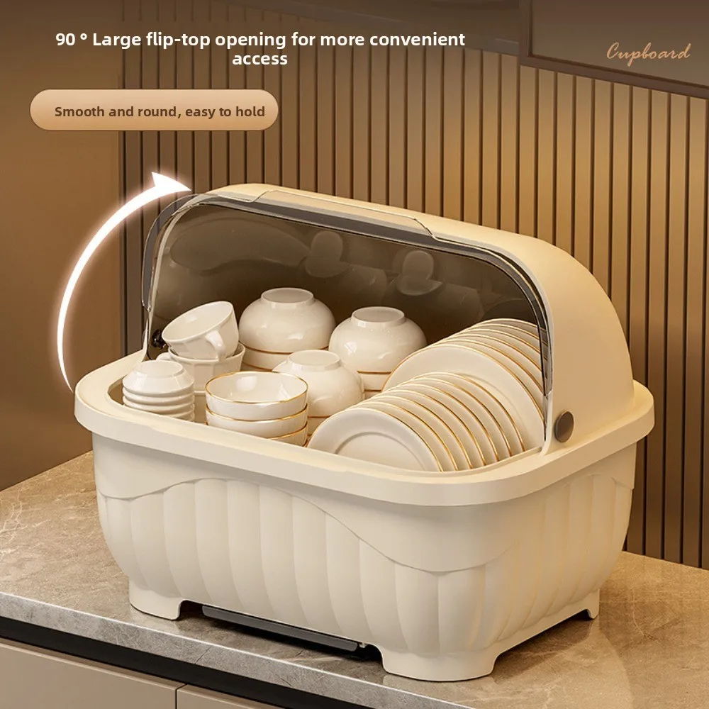 

Дренажная подставка для кухонных приборов с крышкой: для тарелок, чашек, столовых приборов, ложек, вилок, с поддоном для сушки