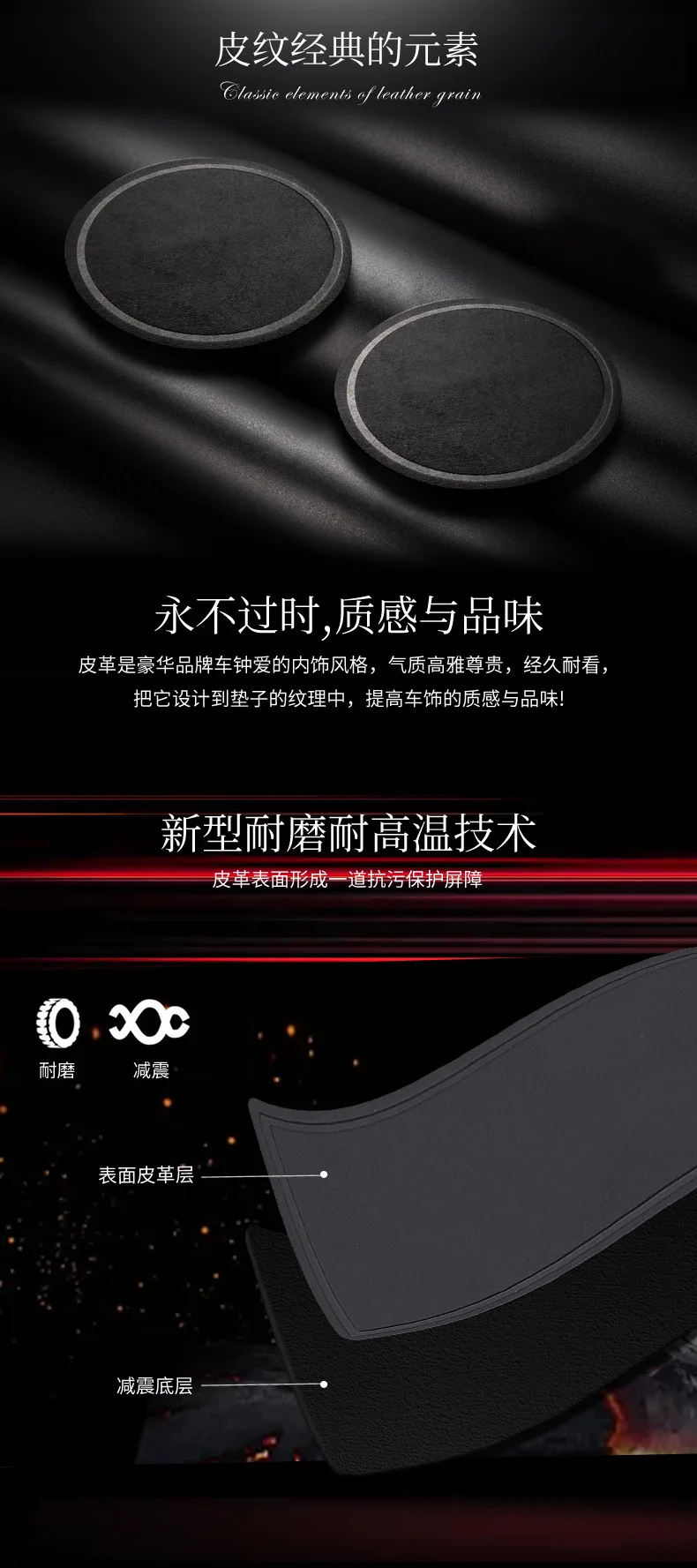 For Toyota Sienna 2021-2024 Leather Door Groove Mat Cushion Gate Storage Slot Coaster Dust-proof Sticke Pad - view 3