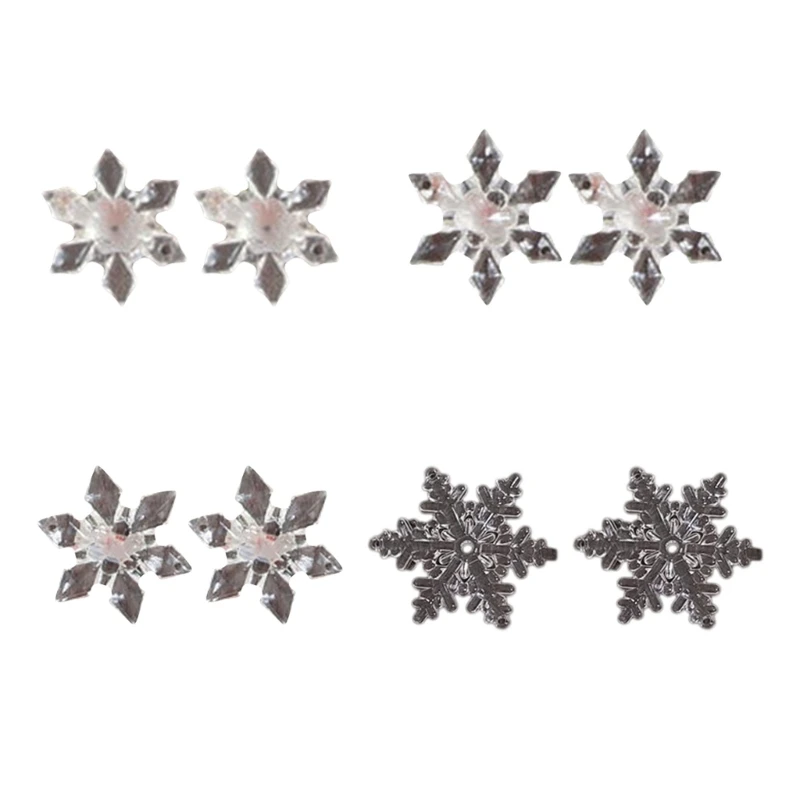 

Snowflake Hair Clip Clear Hairpin Headwear Sweet Balletcore Barrette Women