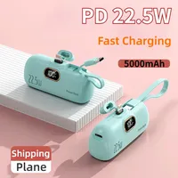 2024 New Super Fast Charging PD 22.5W Power Bank Mini Portable with Cable Battery Charger Cases for iPhone Samsung Huawei Xiaomi