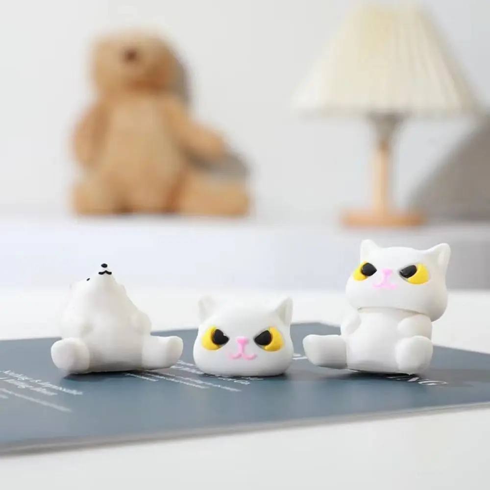 Funny Disguised As Cats Camouflage Animals Ornaments PVC Hand-made Animals Miniatures Cute Cartoon Cat Figurines Kid Toys