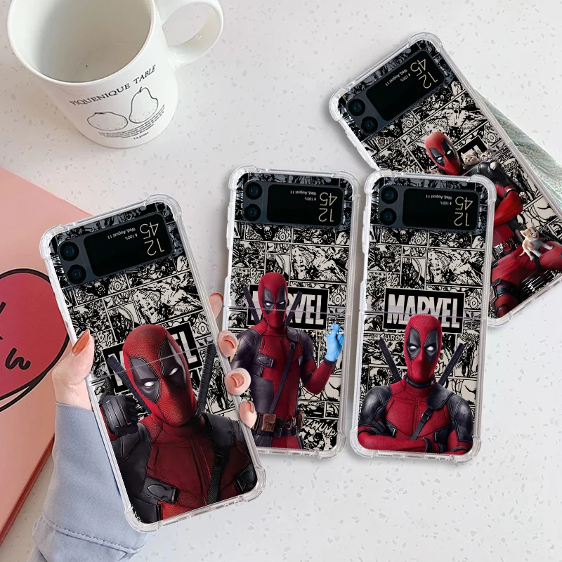 phone Cases for Samsung Galaxy Z Flip 5 case Z Flip 6 4 ZFlip 5 zflip Flip Flip4 Airbag funda Cover Deadpool Mutants Wolverine