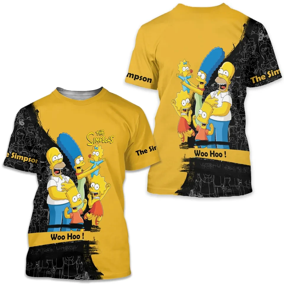 THE SIMPSONS Cartoon 3D T Shirt Kids Adults Funny Graphic Short Sleeve Casual Outdoor Streetwear Comfortable Clothing