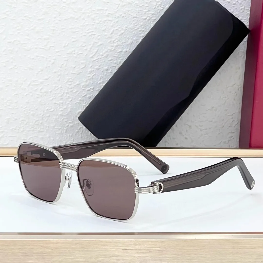 

Retro Square Sunglasses CT0538 ex Faionable Versatile Sun Protection Resin Lens Board Metal Frame for All Face apes