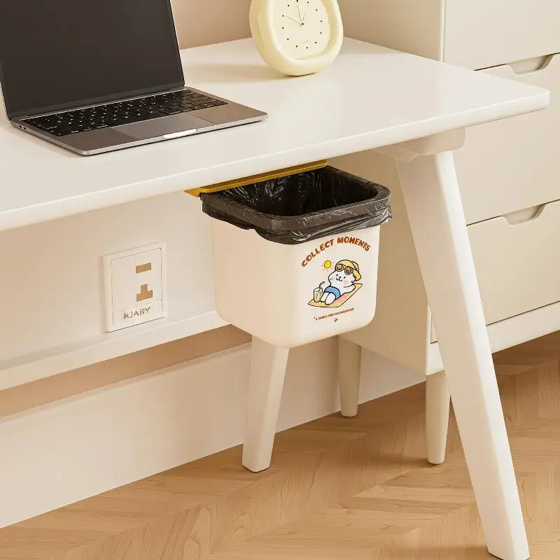 1Pcs Hanging Drawer Style Invisible Miscellaneous Storage Box With Trash Can Under The Table, No Punching Small Paper Basket
