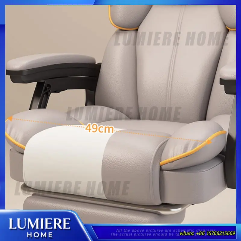 Ergonomic Office Chair for Home and Gaming Comfortable Swivel Computer Chair with Lumbar Support Long Sitting Work Chair