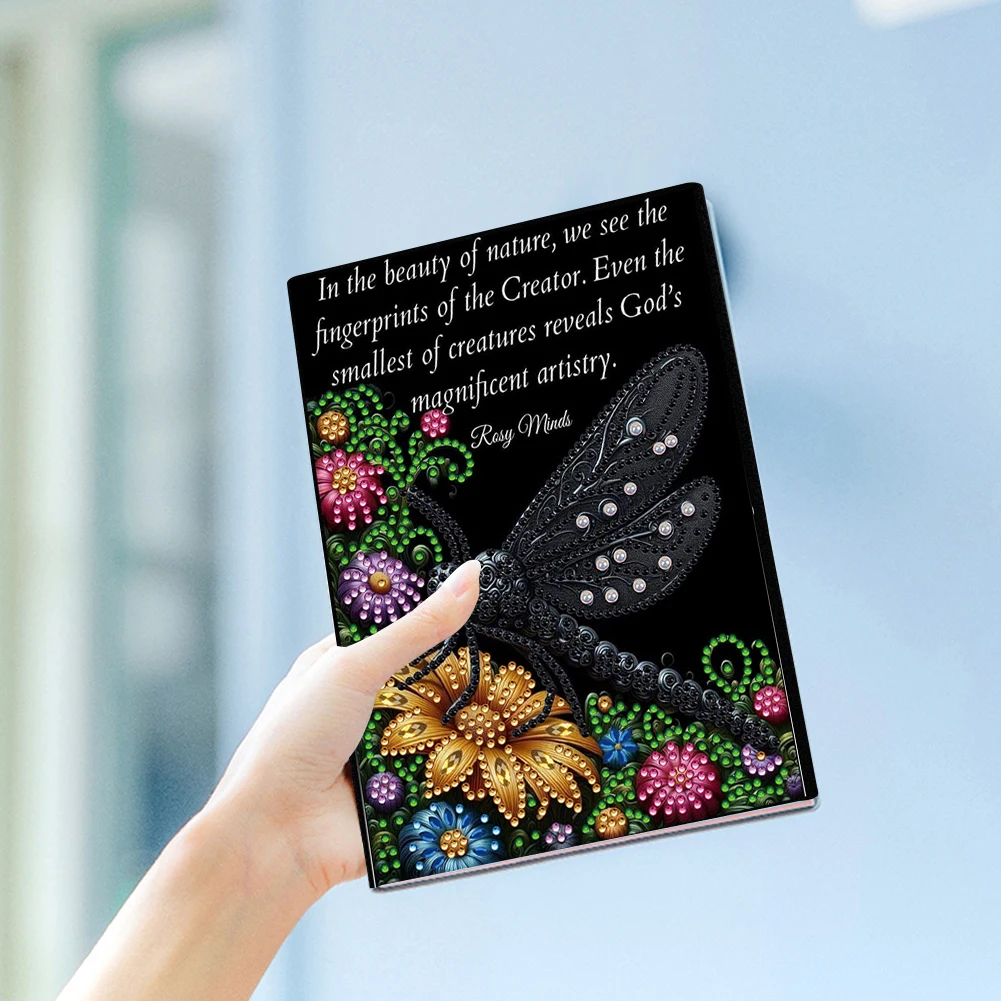 DIY الماس الفن دفتر يوميات دفتر ملاحظات بغلاف مُجلّد 60 صفحة الماس الفن دفتر أطقم A5 للبالغين المنزل مكتب الفن الرسم #3