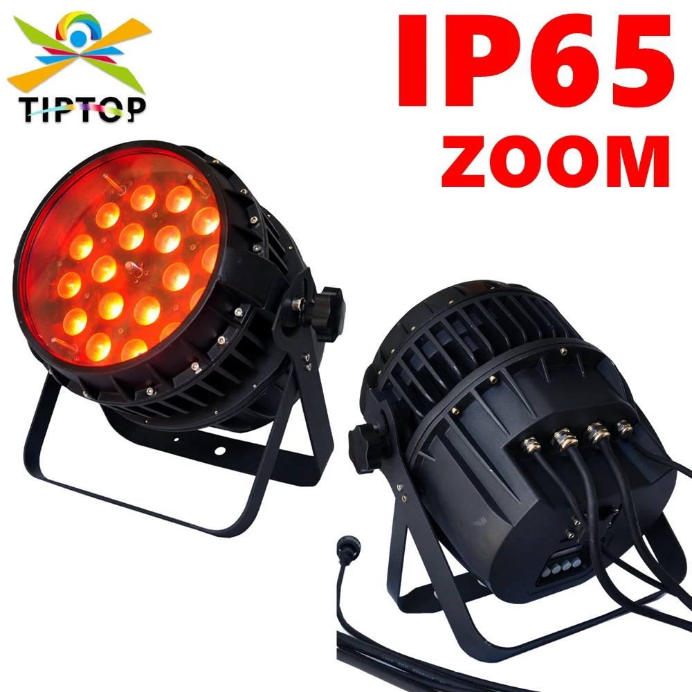 TIPTOP Stage Light TP-P81 18x18W Waterproof Led Par Cans RGBWAP 6IN1 LED TV Studio Wash Light DMX512 Spot Beam