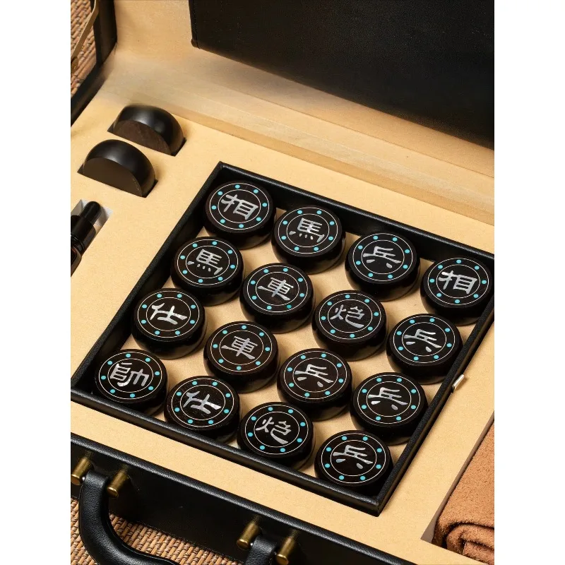 

Chinese chess mahogany snail inlaid with solid wood high-end leaders and elders give gifts