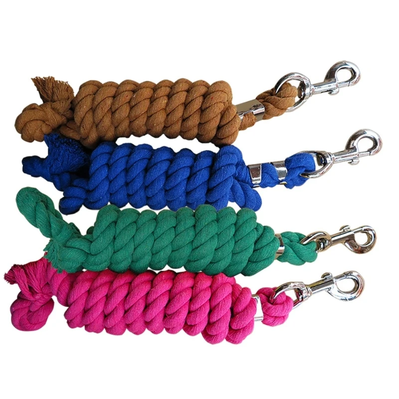 Thick Horse Leading Rope Braided Cotton Horse Leading Rope with Buckles