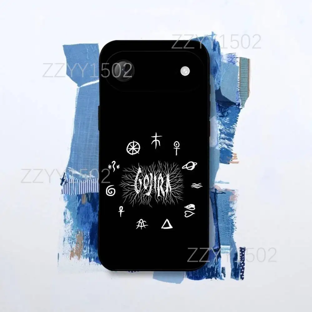 Coque de téléphone Band G-GojiraS Mea Culpa pour iPhone 17,16,15,14,13,12,Pro,Max,Plus,E,SE4,Air,Mini coque Funda noire