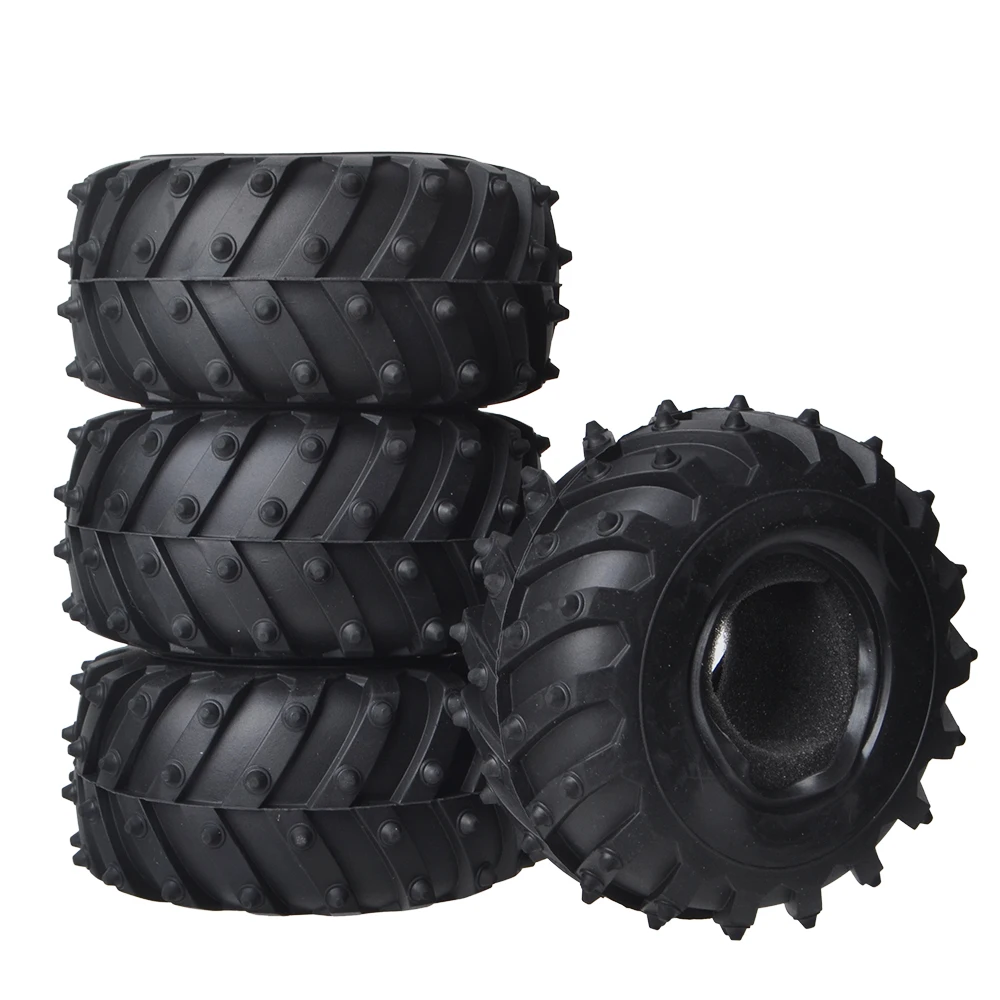 RC Rubber Tyre Buggy Tires with Foam Inserts for Tamiya GF-02 Mud Blaster BlackFoot III Monster Beetle ORV Chassis Upgrades