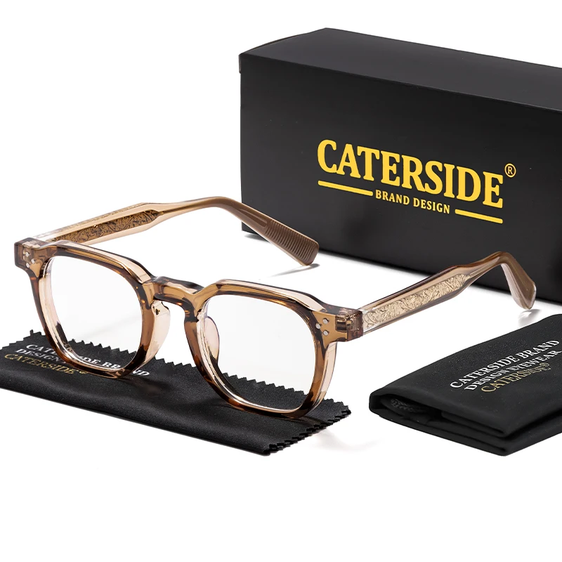 CATERSIDE Trend Anti-Blaulicht-Brille für Damen, TR90-Rahmen, hochwertige Retro-Quadrat-Computer-Lesebrille für Herren, optische Brillen – Detail 6