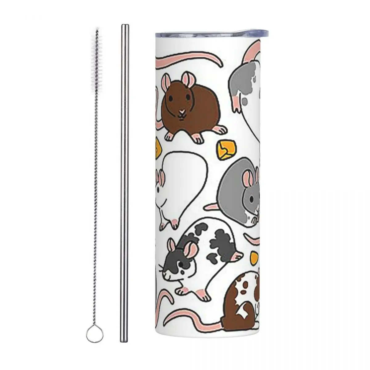 

Стакан из нержавеющей стали Rat Pack, кружки с вакуумной изоляцией, термохолодные чашки, соломинки с крышкой, 20 унций