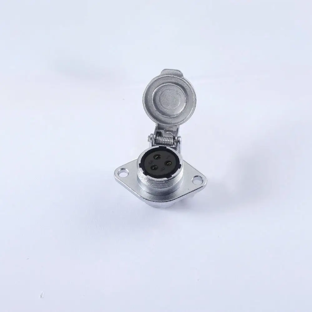 WS16 Aviation Plug Industrial Connector Socket Flange Mount With Dustproof Lid For ZHQCN Electrical Installations