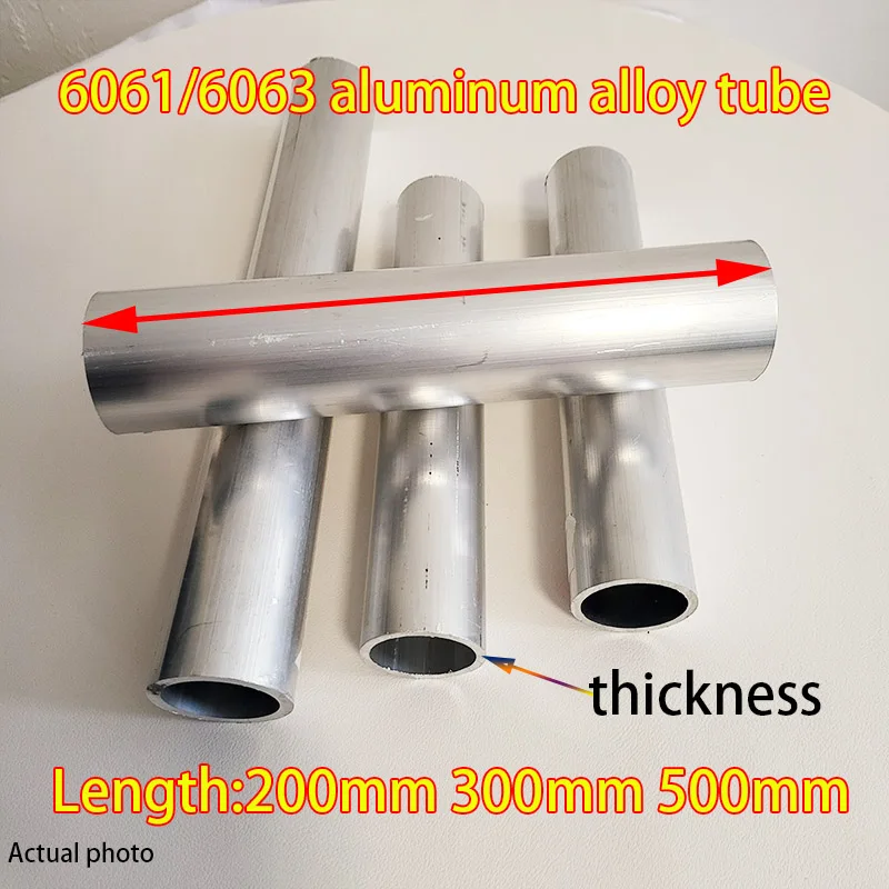 OD18-76mm Length200-500mm 6061/6063 Aluminium Tube Hollow Alloy Pipe Industrial High Strength Corrosion Resistance Oustomized