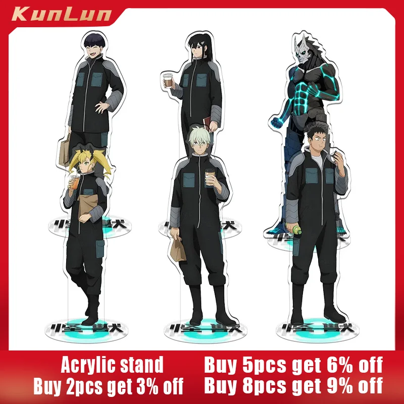 

16cm Anime Kaiju No. 8 Acrylic Stand Kafka Hibino Action Figure Mina Statue Leno Figur Kikoru Doll Collectible Desk Ornament Toy