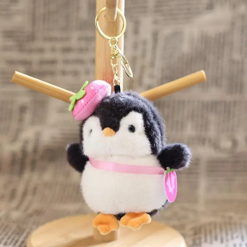 Lindo pingüino de peluche llavero de juguete de dibujos animados muñeco de peluche mochila colgante bolsa decoración regalos encantadores