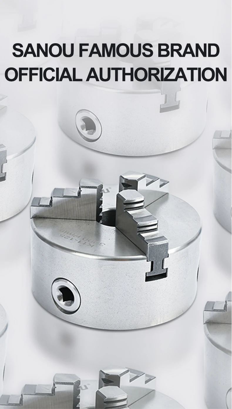 Lathe Chuck 125mm 3 Jaw Self-Centering Chuck K11-125 Precision Manual Metal Lathe Chuck for Mini Lathe WM210V