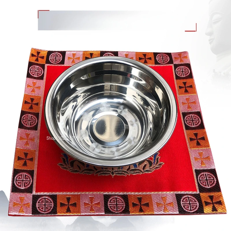 Ten Aspects Freedom Diagram Small Square Mat/Anti-slip Mat for Ritual Implements/Decoration Homes Hotels Temples Buddhist Halls