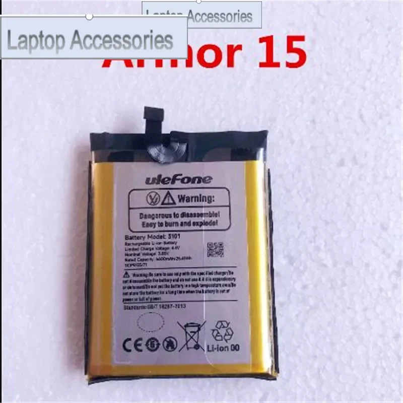 F HJ  In Stock NEW production date for Ulefone armor 15 battery 6600mAh Long Standby Time for Ulefone 3101 battery