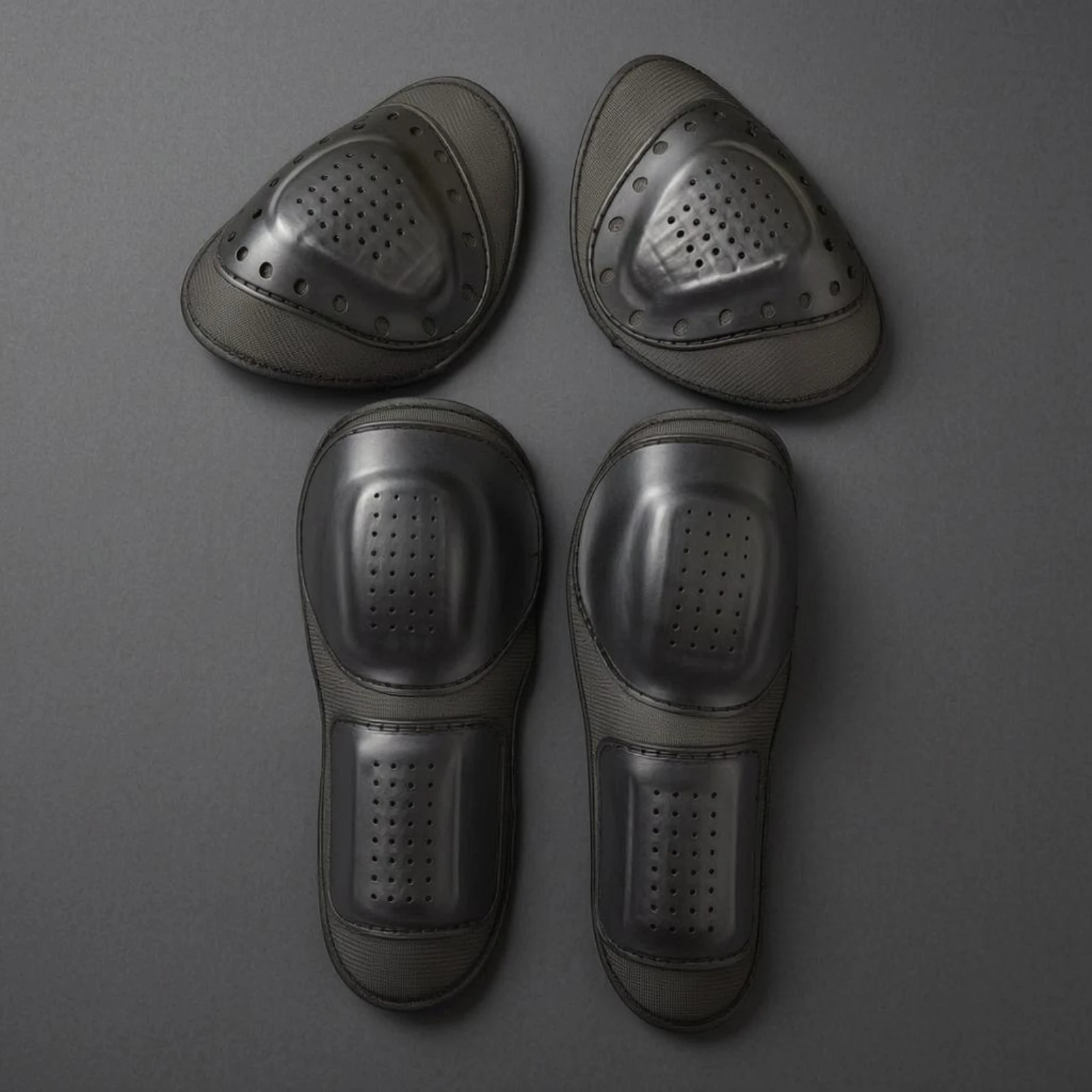 4 Pieces Motorcycle Elbow Pads Perforated Motorcycle Shoulder Pads Riding Gear Contoured Ventilated