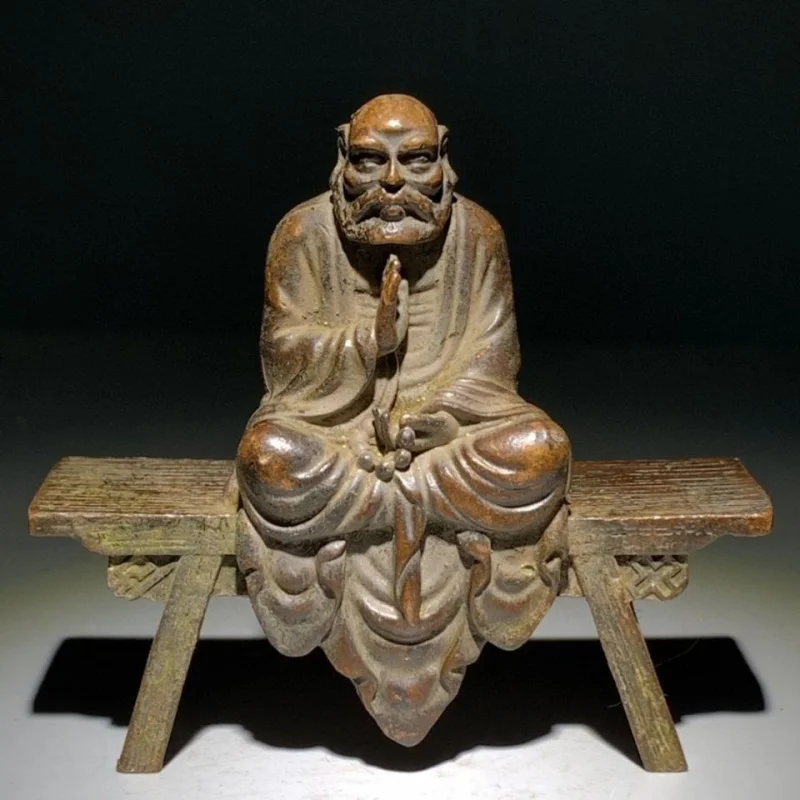 

Antique Bronze Collection Miscellaneous Items Imitation Bronze Bench Bodhidharma Buddha Statue Home Decorations Housewarming Hom