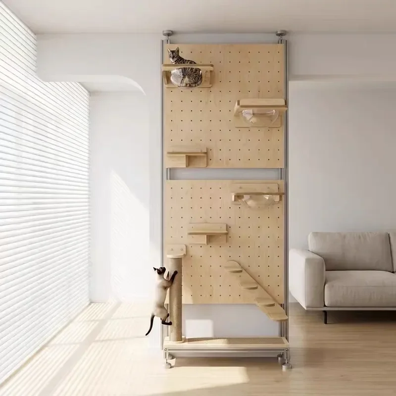 Multifunctional Hole Board Wall Rack Household Removable Multi Layer Storage Display Shelf Metal Kitten Cat Climbing Frame