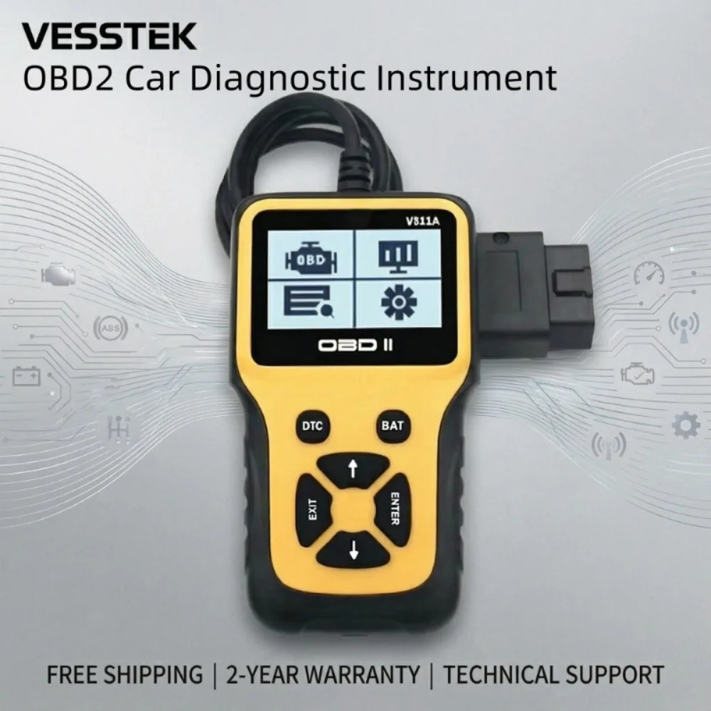 

VESSTEK V311A Full System Hand Held Code Reader Cars Vehicle Tools ELM327 Multi-language Plug-and-play OBD2 Easy Use Car Scanner