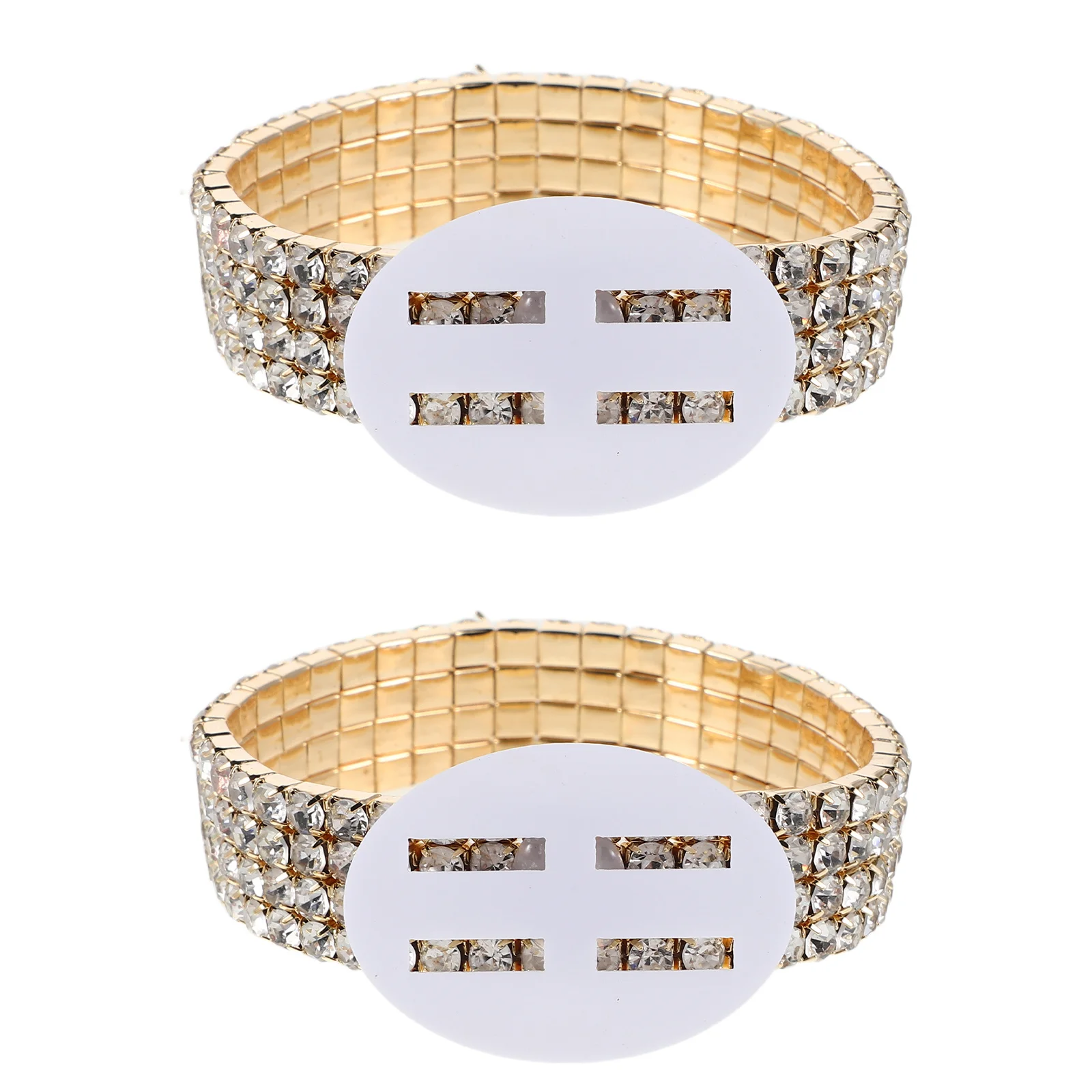 2 Stücke DIY Strass Corsage Elastische Armband Band Stretch Armband Hochzeit Prom Braut Dusche Party Corsage Armband Band