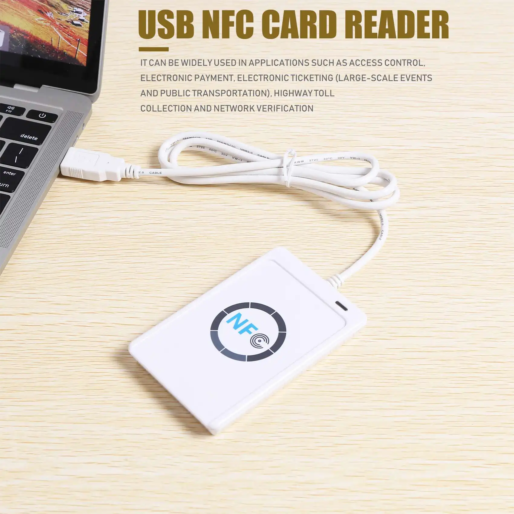 

USB NFC Card Reader Writer ACR122U-A9 Китай Бесконтактный RFID-считыватель карт Windows Беспроводной NFC Reader ГОРЯЧИЙ