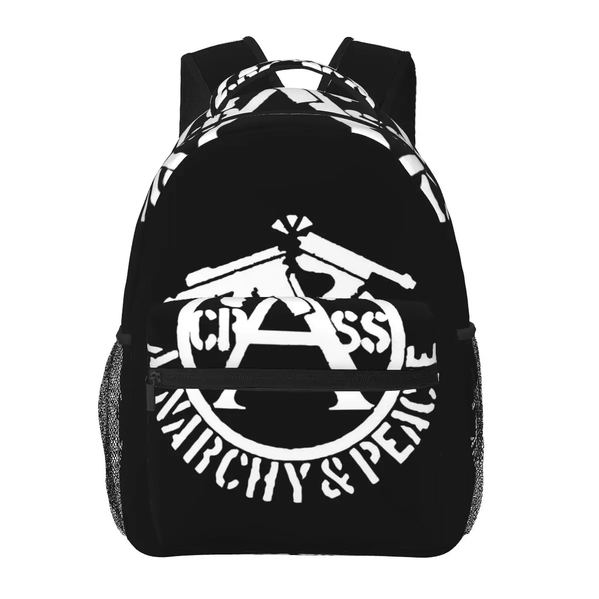 Crass Band Logo Punk Rock Backpacks Boys Girls Bookbag Students School Bags Cartoon Travel Rucksack Shoulder Bag Large Capacity