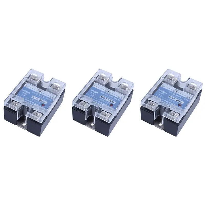 

3X MGR-1 D4825 Single-Phase Solid State Relay SSR 25A DC 3-32 V AC 24-480 V