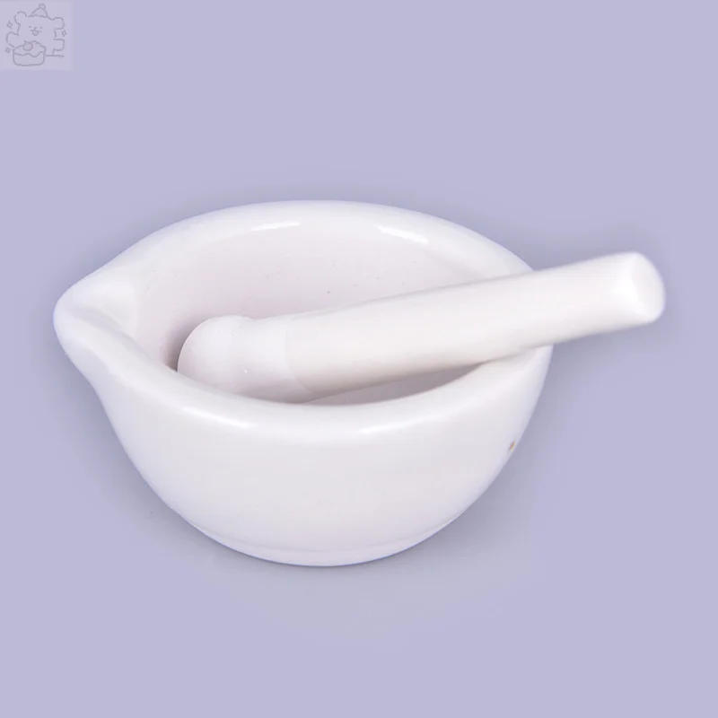 Handheld Mini Chinese Style Ceramics Spice Mill Grinder Kitchen Mortar And Pestle Tools Kit