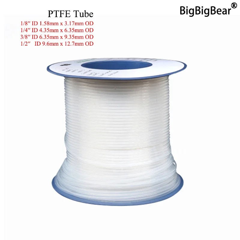 1/5/10m 1/8′′ 1/4′′ 3/8′′ 1/2′′ PTFE Tube Insulated Rigid Capillary F4 Pipe High Low Temperature Resistant Transmit Hose 3KV