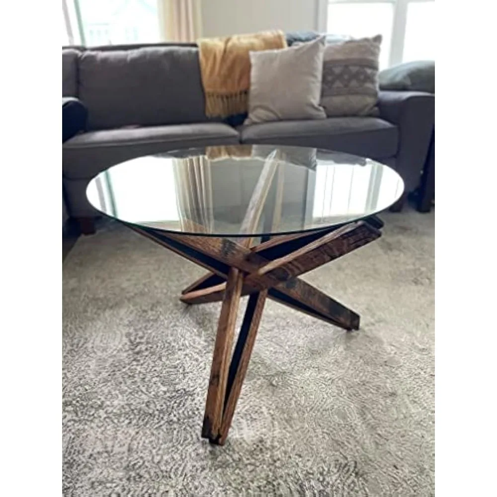 Mesa de centro Stave de barril de uísque