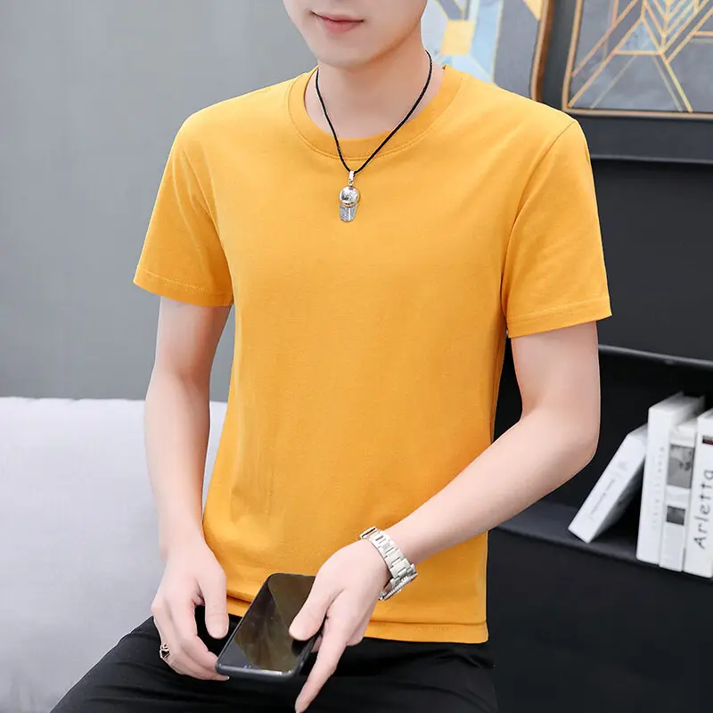 Fashion O-Neck Casual Solid Color Short Sleeve T-Shirts Men's Clothing 2024 Summer New Loose Korean Tops All-match Tee Shirt