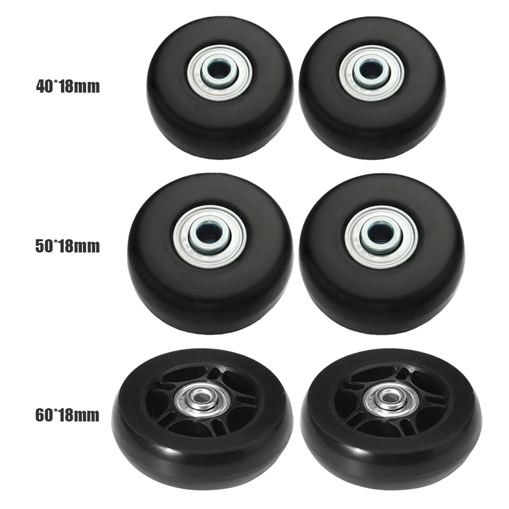 Suitcase Replacement Wheels Suitcase Parts Axles Diameter 40mm/50mm/60mm Silent Travel Luggage Wheels Casters Repair Replacement