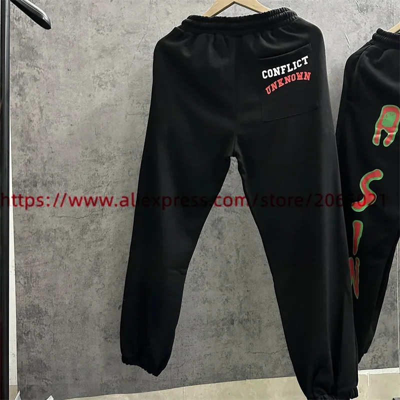 Saint Boxing Logo Print Sweatpants Men Women Jogger Drawstring Trousers Casual Pants