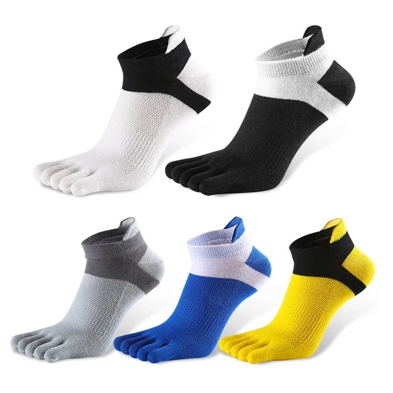 

5Pairs / lot Summer Men Socks Cotton Five-finger Male short Socks High Quality