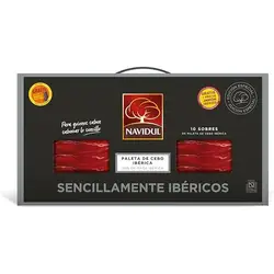 Navidul Maletín de Paleta de Cebo Ibérica (50% raza ibérica) freshpack envasado al vacío - 10x70g, Total 700gr