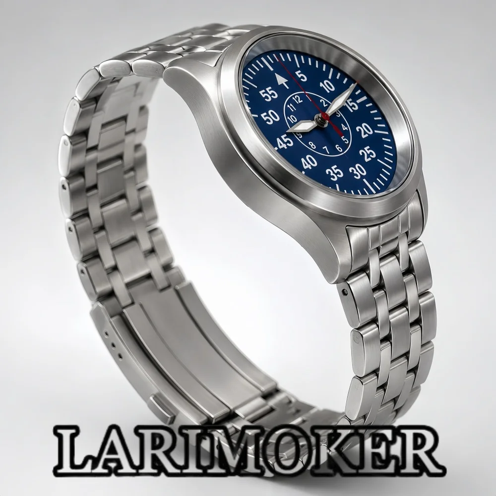 LARIMOKER 36mm 39mm NH35 PT5000 Automatic Watch Men Stainless Steel Bracelet Sapphire Crystal Green Luminous Dial Waterproof