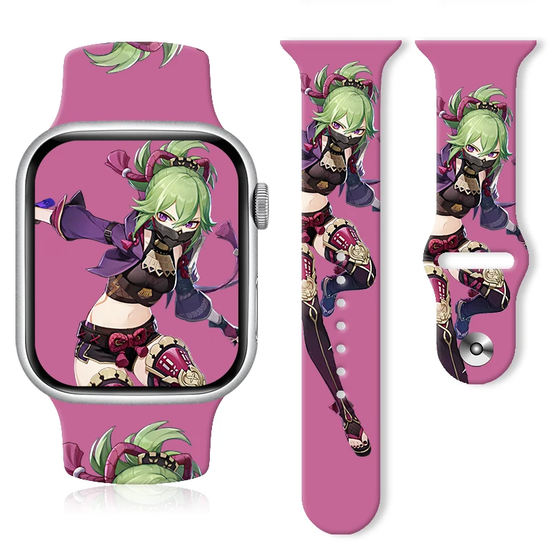 

Anime Series 2 printed watch band for Apple Watch 11 10 9 8 7 Silicone Band Replaceable Bracelet for iWatch 38mm 40mm 41mm 46mm