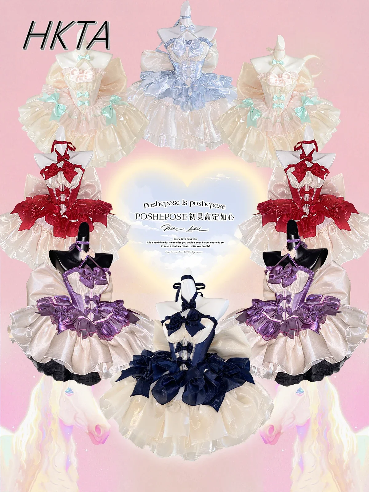 

Original Lolita Sweet Princess Cake Ball Gown Dress Women Fairy Bow Strapless Slim Short Party Birthday Mini Dresses for Girls