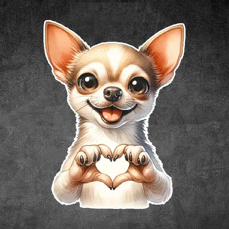

Chihuahua Pet Dog Car Stickers Decal Vinyl Detachable Waterproof Outdoor Car Bumper Window Notebook Decoration Y75