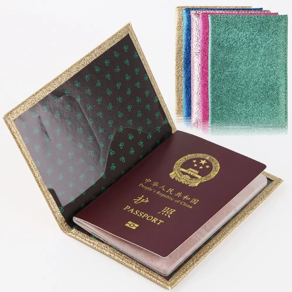 Cute Passport Protective Cover Simple Girl Women Leather Card Holder Travel Passport Case Travel Accessories